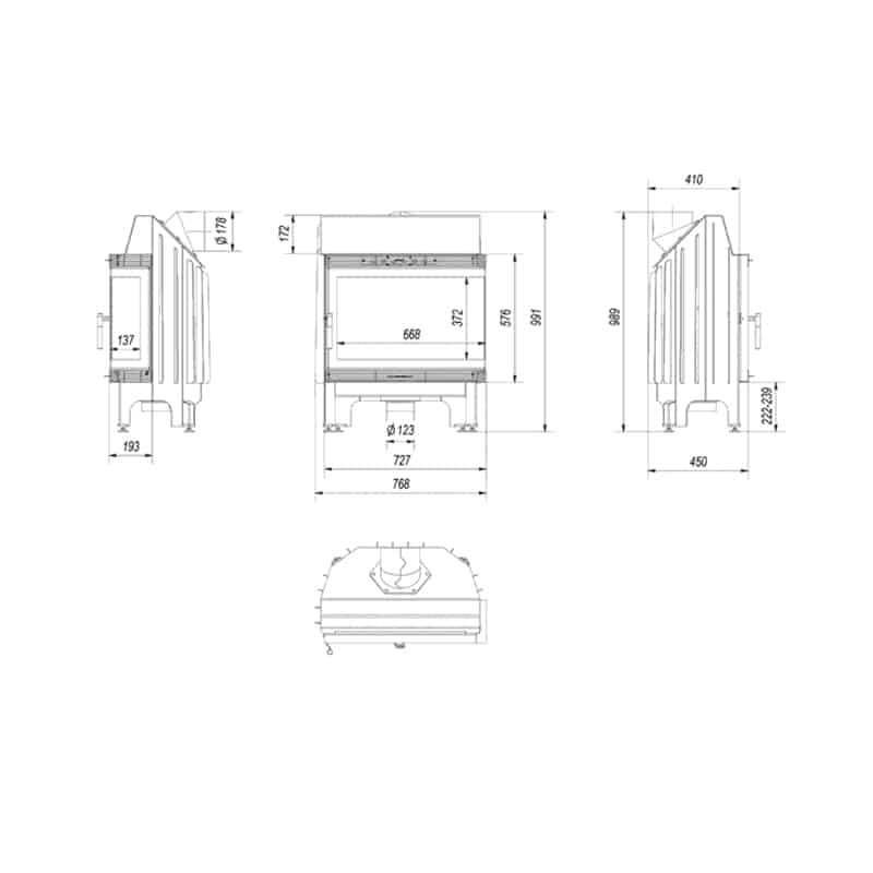 Kratki BLANKA 670/570/P/BS Ενεργειακό Τζάκι