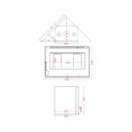 Χυτήρια Μισαηλίδης T-60 Crystal Ενεργειακό Τζάκι Κασέτα Ξύλου 10,7kW Ίσιο με Ανοιγόμενη Πόρτα Διαστάσεις