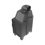 Kratki MBZ PF Ενεργειακό Τζάκι Ξύλου Αερόθερμο 13kw Ίσιο από Χάλυβα με Ανοιγόμενη Πόρτα