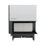 Kratki NADIA 14 P BS G Ενεργειακό Τζάκι Ξύλου Αερόθερμο 14kw Δεξιά Γωνία από Χάλυβα με Συρόμενη Πόρτα