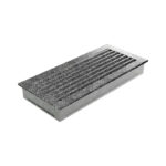 Kratki 37CS FRESH Περσίδα Τζακιού 17x37cm Ορθογώνια Μαύρη Ασημί