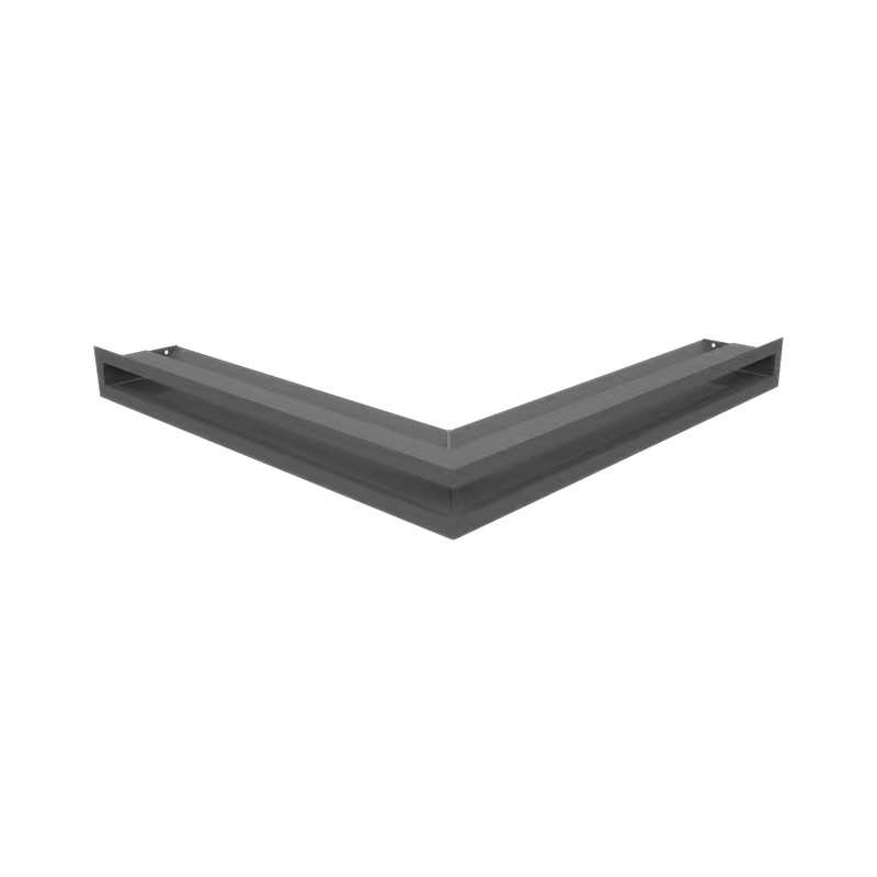 Kratki LUFT NS 60 45S G Περσίδα Τζακιού 56x56x6cm Γωνιακή Συμμετρική Γραφίτης