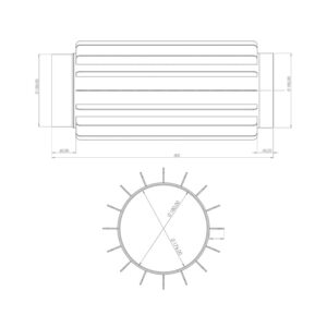 OEM Εναλλάκτης Θερμότητας Καπνοδόχου 180mm Μαύρου Χάλυβα