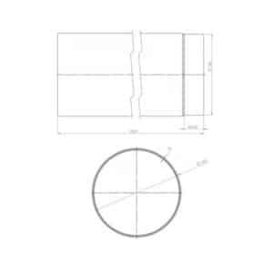 OEM Καμινάδα Καπνοδόχου 160mm 1m Μαύρου Χάλυβα