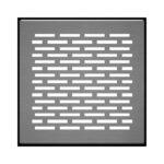 Kratki 17 SZ FLOOR SZLIF Περσίδα Τζακιού Δαπέδου 17x17cm Τετράγωνη Inox