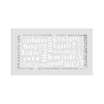 Kratki 30ABC Β Περσίδα 17x30cm Ορθογώνια Λευκή