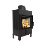 Kratki LUCY 12 Ενεργειακό Τζάκι Ξύλου Αερόθερμο 12kw Ίσιο από Χάλυβα με Ανοιγόμενη Πόρτα
