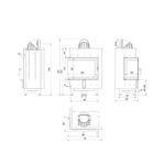 Kratki LUCY 12 L BS Ενεργειακό Τζάκι Ξύλου Αερόθερμο 12kw Αριστερή Γωνία από Χάλυβα με Ανοιγόμενη Πόρτα