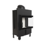 Kratki LUCY 12 SLIM P BS Ενεργειακό Τζάκι Ξύλου Αερόθερμο 8kw Δεξιά Γωνία από Χάλυβα με Ανοιγόμενη Πόρτα