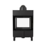 Kratki LUCY 12 T BLACK Ενεργειακό Τζάκι Ξύλου Αερόθερμο 12kW Διαμπερές από Χάλυβα με Ανοιγόμενη Πόρτα