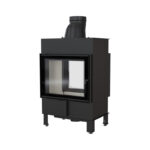 Kratki LUCY 12 T Ενεργειακό Τζάκι Ξύλου Αερόθερμο 12kw Διαμπερές από Χάλυβα με Ανοιγόμενη Πόρτα