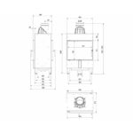 Kratki LUCY 12 T Ενεργειακό Τζάκι Ξύλου Αερόθερμο 12kw Διαμπερές από Χάλυβα με Ανοιγόμενη Πόρτα