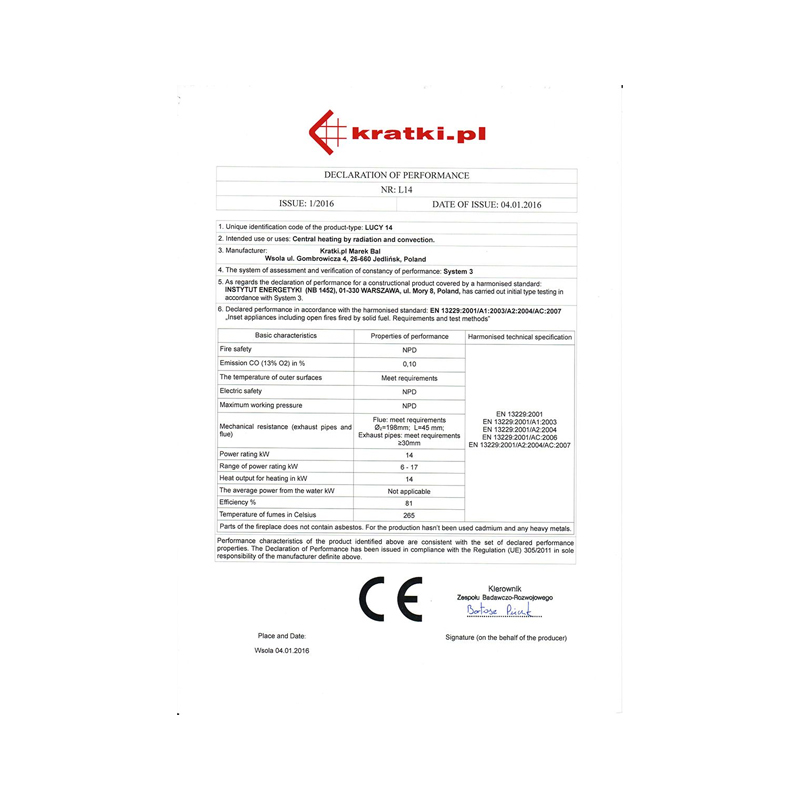 Kratki LUCY 14 L BS Ενεργειακό Τζάκι Ξύλου Αερόθερμο 14kw Αριστερή Γωνία από Χάλυβα με Ανοιγόμενη Πόρτα CE