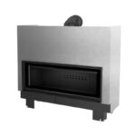 Kratki MB 120 G BLACK Ενεργειακό Τζάκι Ξύλου Αερόθερμο 20kw Ίσιο από Χάλυβα με Συρόμενη Πόρτα