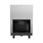 Kratki MBA G BLACK Ενεργειακό Τζάκι Ξύλου Αερόθερμο 17kw Ίσιο από Χάλυβα με Συρόμενη Πόρτα