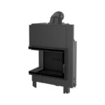 Kratki MBA L BS BLACK Ενεργειακό Τζάκι Ξύλου Αερόθερμο 17kw Αριστερή Γωνία από Χάλυβα με Ανοιγόμενη Πόρτα