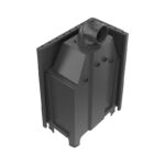 Kratki MBA L BS BLACK Ενεργειακό Τζάκι Ξύλου Αερόθερμο 17kw Αριστερή Γωνία από Χάλυβα με Ανοιγόμενη Πόρτα