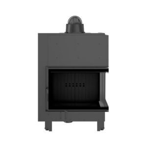 Kratki MBA P BS BLACK Ενεργειακό Τζάκι Ξύλου Αερόθερμο 17kw Δεξία Γωνία από Χάλυβα με Ανοιγόμενη Πόρτα