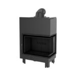 Kratki MBA P BS BLACK Ενεργειακό Τζάκι Ξύλου Αερόθερμο 17kw Δεξία Γωνία από Χάλυβα με Ανοιγόμενη Πόρτα
