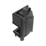 Kratki MBA P BS BLACK Ενεργειακό Τζάκι Ξύλου Αερόθερμο 17kw Δεξία Γωνία από Χάλυβα με Ανοιγόμενη Πόρτα