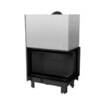 Kratki MBA P BS G BLACK Ενεργειακό Τζάκι Ξύλου Αερόθερμο 17kw Δεξιά Γωνία από Χάλυβα με Συρόμενη Πόρτα