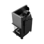 Kratki MBA P BS G BLACK Ενεργειακό Τζάκι Ξύλου Αερόθερμο 17kw Δεξιά Γωνία από Χάλυβα με Συρόμενη Πόρτα
