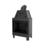 Kratki MBA PF BLACK Ενεργειακό Τζάκι Ξύλου Αερόθερμο 17kw Ίσιο από Χάλυβα με Ανοιγόμενη Πόρτα