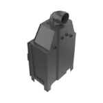 Kratki MBA PF BLACK Ενεργειακό Τζάκι Ξύλου Αερόθερμο 17kw Ίσιο από Χάλυβα με Ανοιγόμενη Πόρτα