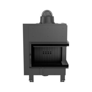 Kratki MBM P BS BLACK Ενεργειακό Τζάκι Ξύλου Αερόθερμο 10kw Δεξιά Γωνία από Χάλυβα με Ανοιγόμενη Πόρτα