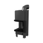 Kratki MBN L BS BLACK Ενεργειακό Τζάκι Ξύλου Αερόθερμο 8kw Αριστερή Γωνία από Χάλυβα με Ανοιγόμενη Πόρτα