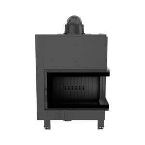 Kratki MBO P BS BLACK Ενεργειακό Τζάκι Ξύλου Αερόθερμο 15kw Δεξιά Γωνία από Χάλυβα με Ανοιγόμενη Πόρτα