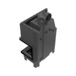 Kratki MBO P BS BLACK Ενεργειακό Τζάκι Ξύλου Αερόθερμο 15kw Δεξιά Γωνία από Χάλυβα με Ανοιγόμενη Πόρτα