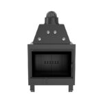 Kratki MBO PF BLACK Ενεργειακό Τζάκι Ξύλου Αερόθερμο 15kw Ίσιο από Χάλυβα με Ανοιγόμενη Πόρτα