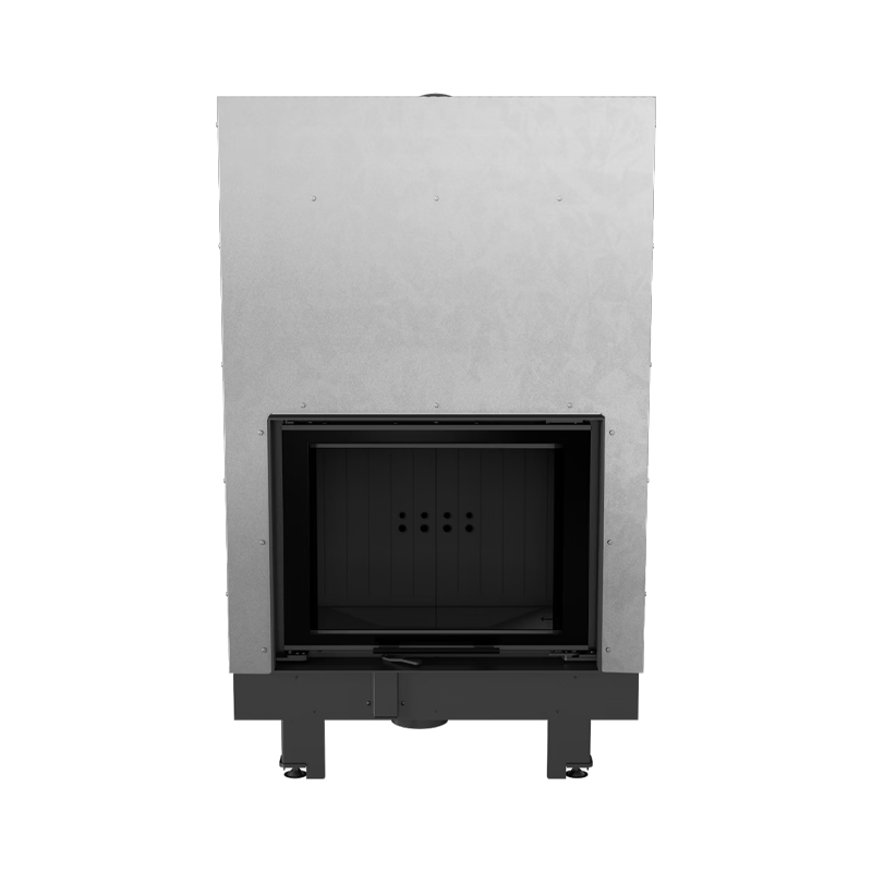 Kratki MBZ G BLACK Ενεργειακό Τζάκι Ξύλου Αερόθερμο 13kw Ίσιο από Χάλυβα με Συρόμενη Πόρτα