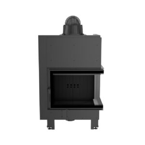 Kratki MBZ P BS BLACK Ενεργειακό Τζάκι Ξύλου Αερόθερμο 13kw Δεξιά Γωνία από Χάλυβα με Ανοιγόμενη Πόρτα