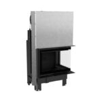 Kratki MBZ P BS G BLACK Ενεργειακό Τζάκι Ξύλου Αερόθερμο 13kw Δεξιά Γωνία από Χάλυβα με Συρόμενη Πόρτα