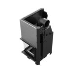 Kratki MBZ P BS G BLACK Ενεργειακό Τζάκι Ξύλου Αερόθερμο 13kw Δεξιά Γωνία από Χάλυβα με Συρόμενη Πόρτα