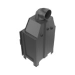 Kratki MBZ PF BLACK Ενεργειακό Τζάκι Ξύλου Αερόθερμο 13kw Ίσιο από Χάλυβα με Ανοιγόμενη Πόρτα