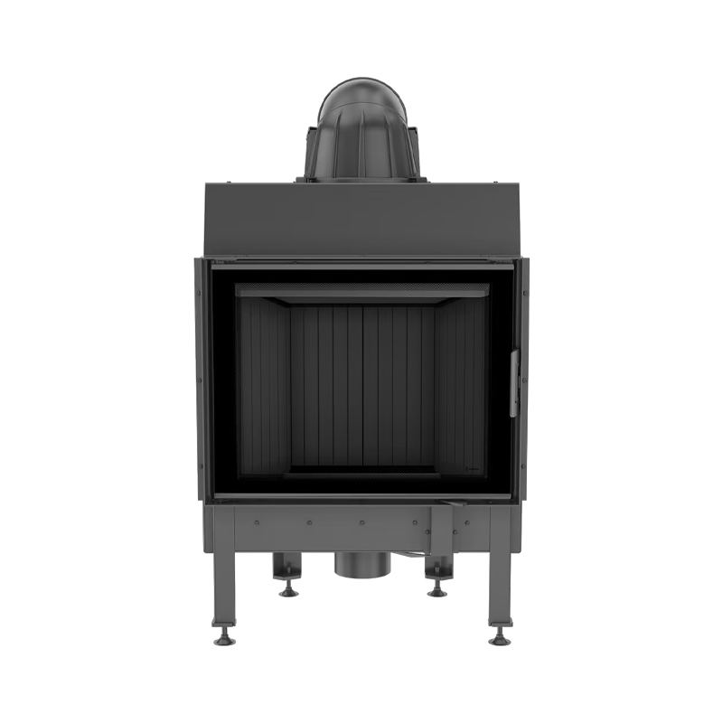 Kratki NADIA 10 BLACK Ενεργειακό Τζάκι Ξύλου Αερόθερμο 10kw Ίσιο από Χάλυβα με Ανοιγόμενη Πόρτα