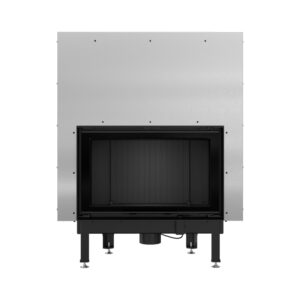 Kratki NADIA 12 G BLACK Ενεργειακό Τζάκι Ξύλου Αερόθερμο 12kw Ίσιο από Χάλυβα με Συρόμενη Πόρτα