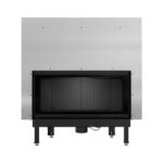 Kratki NADIA 14 G BLACK Ενεργειακό Τζάκι Ξύλου Αερόθερμο 14kw Ίσιο από Χάλυβα με Συρόμενη Πόρτα