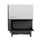 Kratki NADIA 14 P BS G BLACK Ενεργειακό Τζάκι Ξύλου Αερόθερμο 14kw Δεξιά Γωνία από Χάλυβα με Συρόμενη Πόρτα