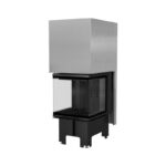 Kratki NBC 500 500 BLACK Ενεργειακό Τζάκι Ξύλου Αερόθερμο 8kw Τριών Όψεων από Χάλυβα με Συρόμενη Πόρτα