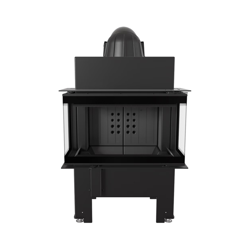 Kratki NBC BSL P 680 280 BLACK Ενεργειακό Τζάκι Ξύλου Αερόθερμο 7kw Τριών Όψεων από Χάλυβα με Ανοιγόμενη Πόρτα