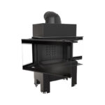 Kratki NBC BSL P 680 280 BLACK Ενεργειακό Τζάκι Ξύλου Αερόθερμο 7kw Τριών Όψεων από Χάλυβα με Ανοιγόμενη Πόρτα