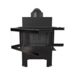 Kratki NBC BSL P 680 280 BLACK Ενεργειακό Τζάκι Ξύλου Αερόθερμο 7kw Τριών Όψεων από Χάλυβα με Ανοιγόμενη Πόρτα