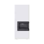 Kratki SIMPLE BOX P S BIANCO Ενεργειακό Τζάκι Ξύλου Αερόθερμο 8kW Δεξιά Γωνία Μαντεμένιο με Ανοιγόμενη Πόρτα
