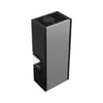 Kratki SIMPLE BOX P S BLACK Ενεργειακό Τζάκι Ξύλου Αερόθερμο 8kW Δεξιά Γωνία Μαντεμένιο με Ανοιγόμενη Πόρτα