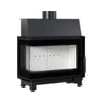 Kratki SIMPLE S L BS Ενεργειακό Τζάκι Ξύλου Αερόθερμο 6kW Αριστερή Γωνία από Χάλυβα με Ανοιγόμενη Πόρτα