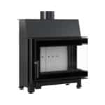 Kratki SIMPLE S P BS Ενεργειακό Τζάκι Ξύλου Αερόθερμο 6kW Δεξιά Γωνία από Χάλυβα με Ανοιγόμενη Πόρτα